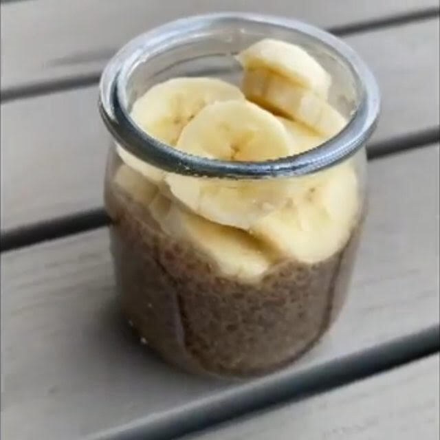 Verrine graines de chia et collagène